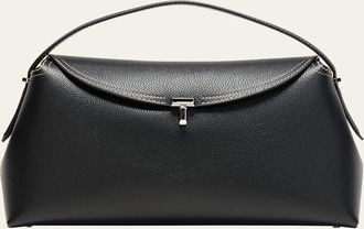 Toteme T-Lock Top Handle Bag in Pebble Grain Leather