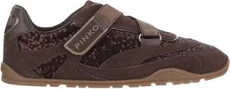 Pinko Yulia 03 - Dames - Sneakers - Bruin - 40 EU - Leer - Schoenen