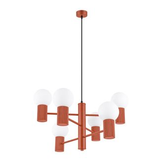 Sollux Lighting L&aacute;mpara de ara&ntilde;a ocre rojo aluminio alt. 230 cm