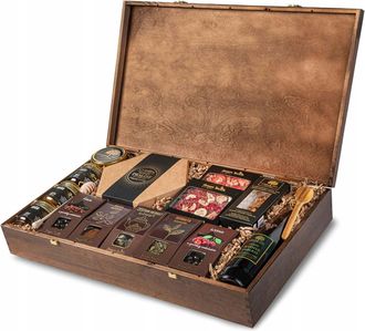 OEM Caja De Regalo Grande Con 16 Productos: T&eacute;, Miel, Chocolate Y Galletas