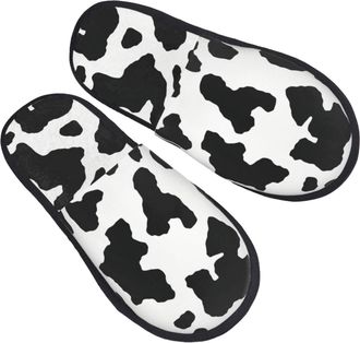 Generic Fluffy Slipper Dalmatian Print Pattern Soft Home Slippers Plush Fluffy Ladies Slippers Indoor Bedroom L