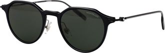 Montblanc Mens Sunglasses Mb0355s Black-Black-Grey Metal Black/black/grey