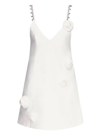 Area poplin mini dress - White