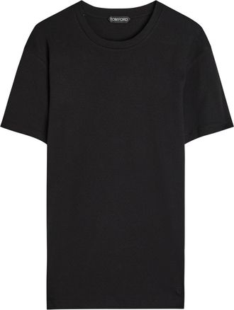 Tom Ford Perforated Cotton T-shirt - Black - 52 (IT52 / XL)