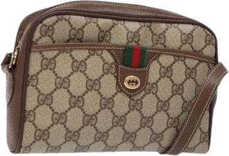Gucci Pre-owned Plastic gucci-bags - Dames - Vintage Schoudertas - Beige - ONE Size - Leer - Vintage