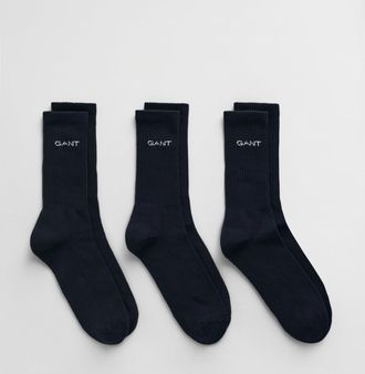 GANT Men 3-Pack Sport Socks (43-45) MARINE