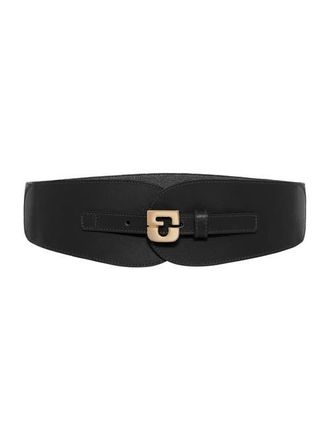 Gerard Darel Olympe Logo Leather Corset Belt in Black at Nordstrom, Size Medium