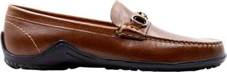 Martin Dingman Mens Bill Water Buffalo Horse Bit Leather Loafers In Burnt Cedar