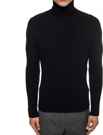 Balenciaga Mens Black Cashmere Turtleneck Clothing
