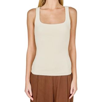 endless rose Rib Tank in Cream at Nordstrom, Size X-Small