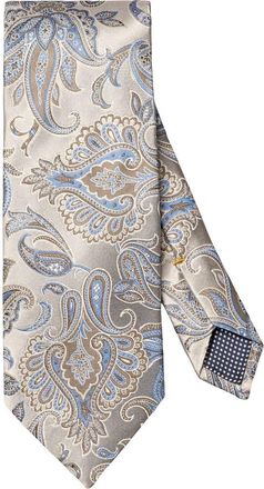 Eton Paisley Silk Tie in Light Grey at Nordstrom