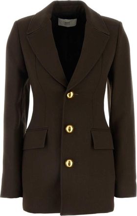 Ami Dark Brown Triple Breasted Blazer