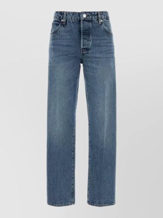 Frame Denim denim straight leg five pocket belt loop jeans