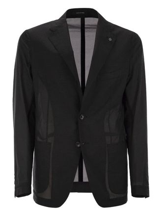 Tagliatore two-button patch-pockets blazer - Black