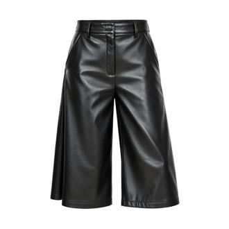 Marella Leren broek - Dames - Broeken - Zwart - Maat: L Leer