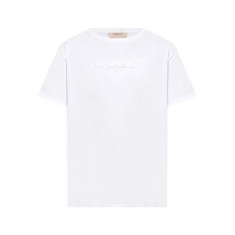 Twinset T-shirts - Dames - Tops - Wit - Maat: XL Katoen