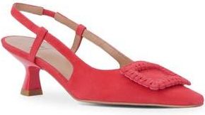 Aquatalia Arabella Kitten Heel Weatherproof Slingback Pump in Raspberry at Nordstrom Rack, Size 8.5