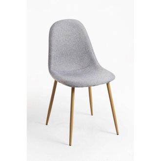 Regalos Miguel Sillas Comedor - Silla Teok Tela - Gris Claro