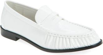 Jeffrey Campbell Stallone Penny Loafer in White Crinkle Patent at Nordstrom, Size 9.5