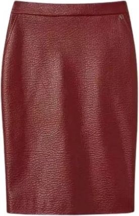 Twinset Actitude Longuette Rok - Dames - Leren & Su&egrave;de rokken - Rood - L - Rokken