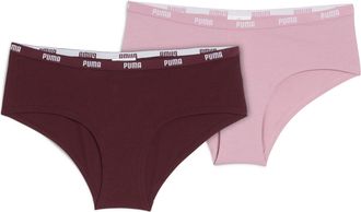 Puma Slip hipster PUMA da donna in confezione da 2, Abbigliamento, Rosso, 1