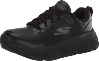 Skechers Womens Max Cushioning Elite-Step Up Sneaker, Black, 5 D - Wide