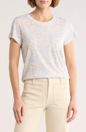 Sanctuary One Pocket T-Shirt in Wanderlust Iceburg Blue at Nordstrom Rack, Size X-Large