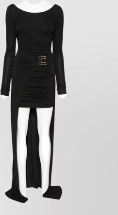 Elisabetta Franchi draped long-sleeve mini dress