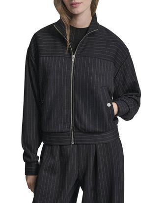 DKNY Full Zip Pinstripe Track Jacket