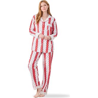 Printfresh Long PJ Set in Cherry Cola at Nordstrom, Size X-Small