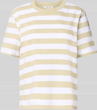 Selected Boxy Fit T-Shirt aus reiner Baumwolle Modell ESSENTIAL in Schilf, Gr&ouml;&szlig;e XXL