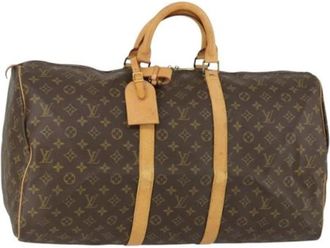 Louis Vuitton Pre-owned Weekend Bags, female, Brown, Size: ONE SIZE Pre-owned Canvas Weekend Bag