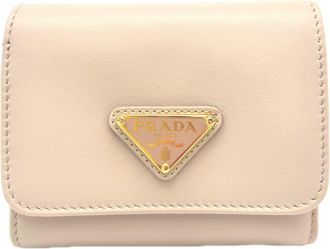 Prada Pink Leather Wallet (Tri-Fold) (Pre-Owned)