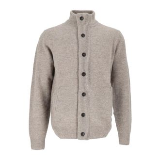 Barbour Essential Patch Zip Through - Knitwear - Hombre - Gris - XL