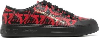 Ferragamo Mens Red Sneakers, US Size 6.5