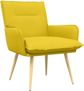 vidaXL Sill&oacute;n Amarillo Claro Tela Vidaxl