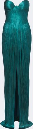 Maria Lucia Hohan Nadira pleated silk bustier gown
