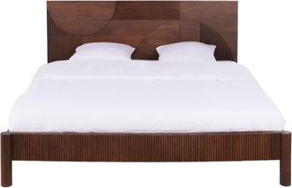 Maisons du monde Cama de madera de mango maciza 160x200 cm con somier