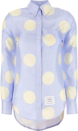 Thom Browne Polka-Dot Lange Mouw Button-Down Shirt - Dames - Overhemden - Veelkleurig - S - Overhemden