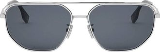 Fendi Grey Geometric Mens Sunglasses FE40154U 16A 61