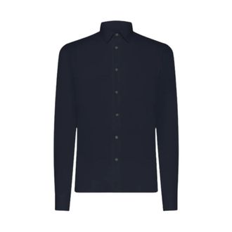 Roberto Ricci Design Casual Shirts, male, Blue, Size: 2XL Dark Blue Shirt
