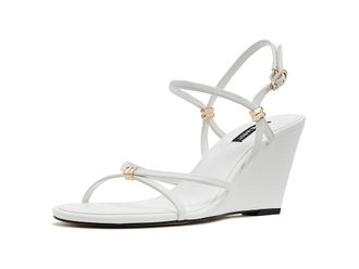 Nine West Devva Womens Dress Sandals White : 9.5 M, Faux Leather