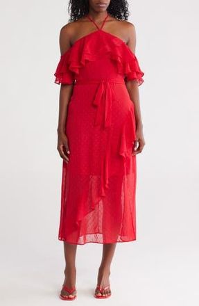 Julia Jordan Tiered Ruffle Halter Dress at Nordstrom Rack, Size 12