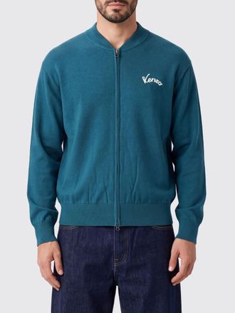 Kenzo Cardigan bomber in lana con zip e logo posteriore a contrasto