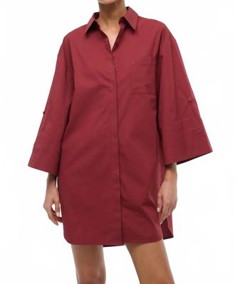 Staud Nico Dress In Sangria