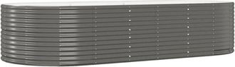 vidaXL Jardinera Arriate Acero Galvanizado Gris 291x140x68 Cm Vidaxl