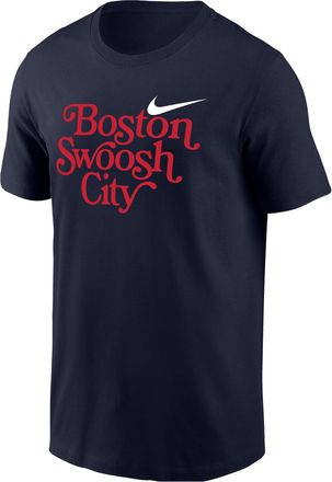 Nike Mens Swoosh Cities Boston Short-Sleeve T-Shirt in Blue | M11332NKBT25-NVY