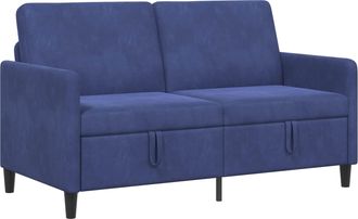 vidaXL Sof&aacute; Con Almacenamiento Azul Polic&iacute;a 152 X 78 X 87 Cm Poli&eacute;ster Vidaxl