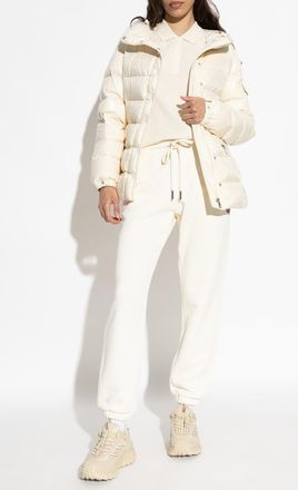 Moncler Polo With Logo, Womens, Cream