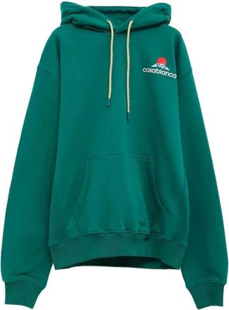 Casablanca Montagne Hoodie - Heren - Hoodies - Groen - M - Katoen - Hoodies & sweatvesten